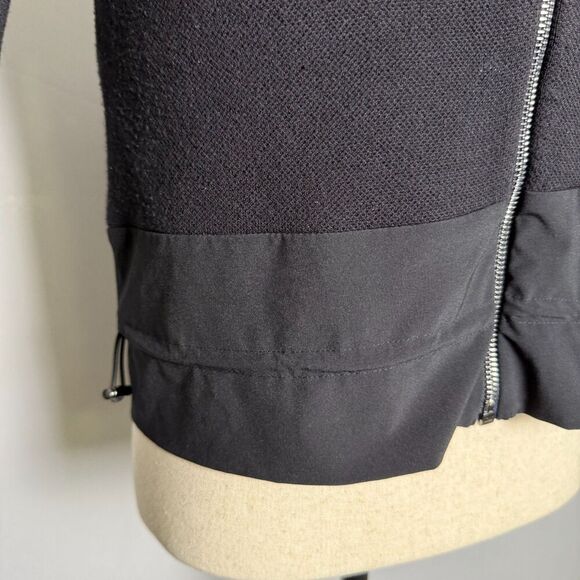Athleta Venture Sweater Jacket Shacket, Sz XS, Black & White, Drawstring Waist - Picture 9 of 16